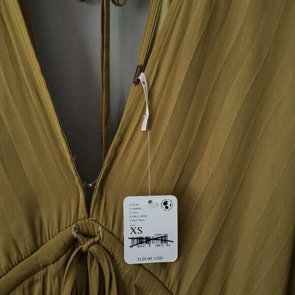 FREE PEOPLE ARZEL MINI DRESS SIZE XS GOLD - Picture 11 of 13